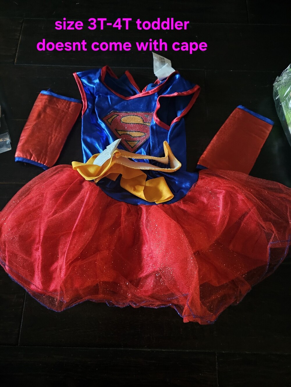 Supergirl-Inspired Red & Blue Tutu Costume for Kids